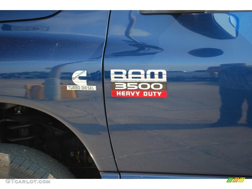 2008 Ram 3500 Big Horn Edition Quad Cab 4x4 Dually - Patriot Blue Pearl / Medium Slate Gray photo #4