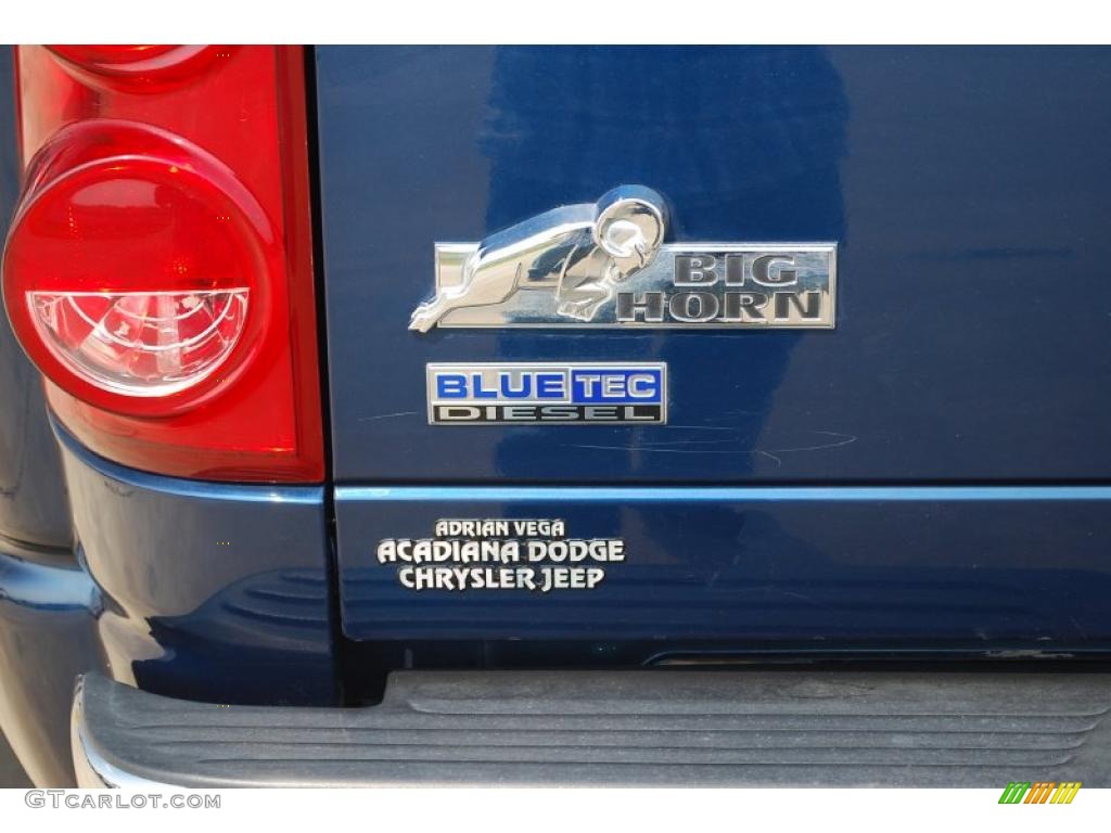 2008 Ram 3500 Big Horn Edition Quad Cab 4x4 Dually - Patriot Blue Pearl / Medium Slate Gray photo #7