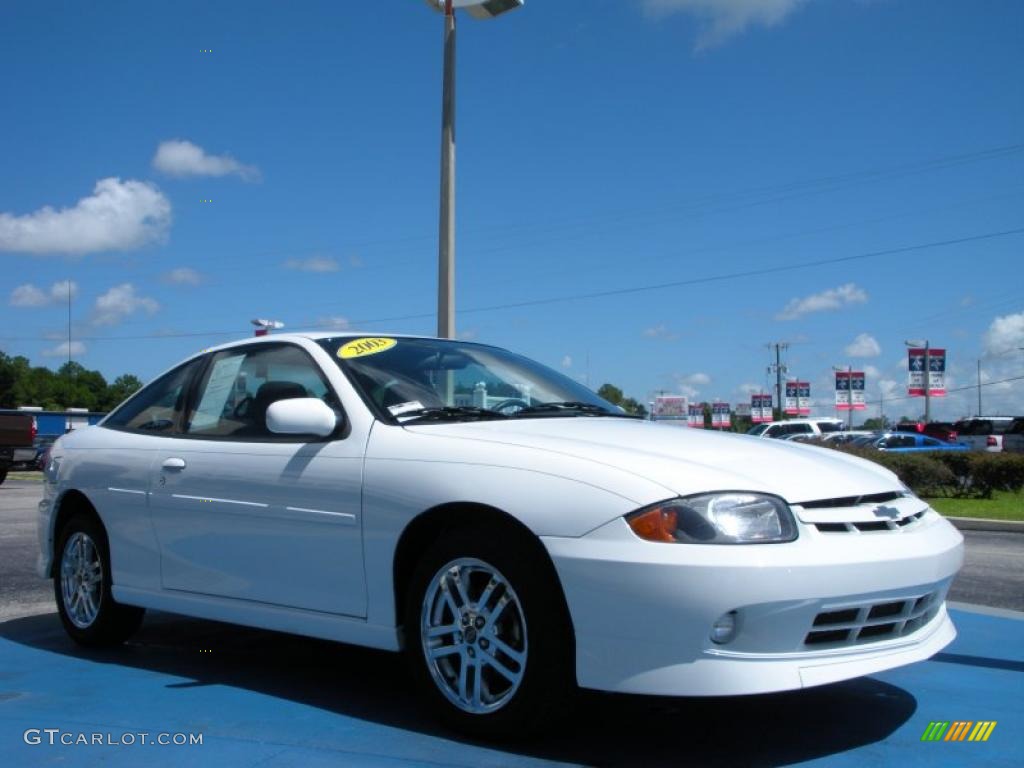 2003 Cavalier LS Sport Coupe - Olympic White / Graphite Gray photo #7