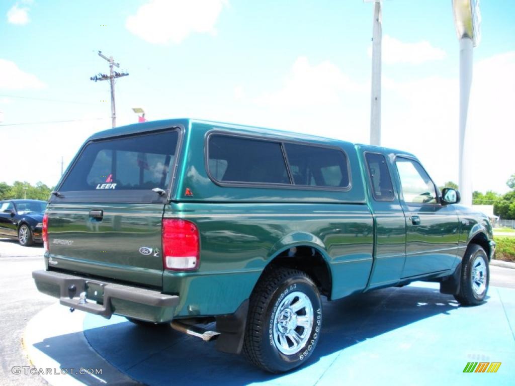 2000 Ranger Sport SuperCab - Amazon Green Metallic / Medium Prairie Tan photo #5