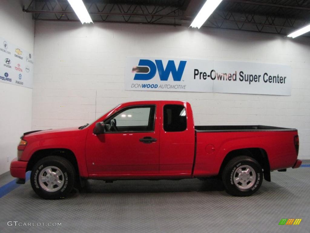 2007 Colorado LS Extended Cab - Victory Red / Medium Pewter photo #5