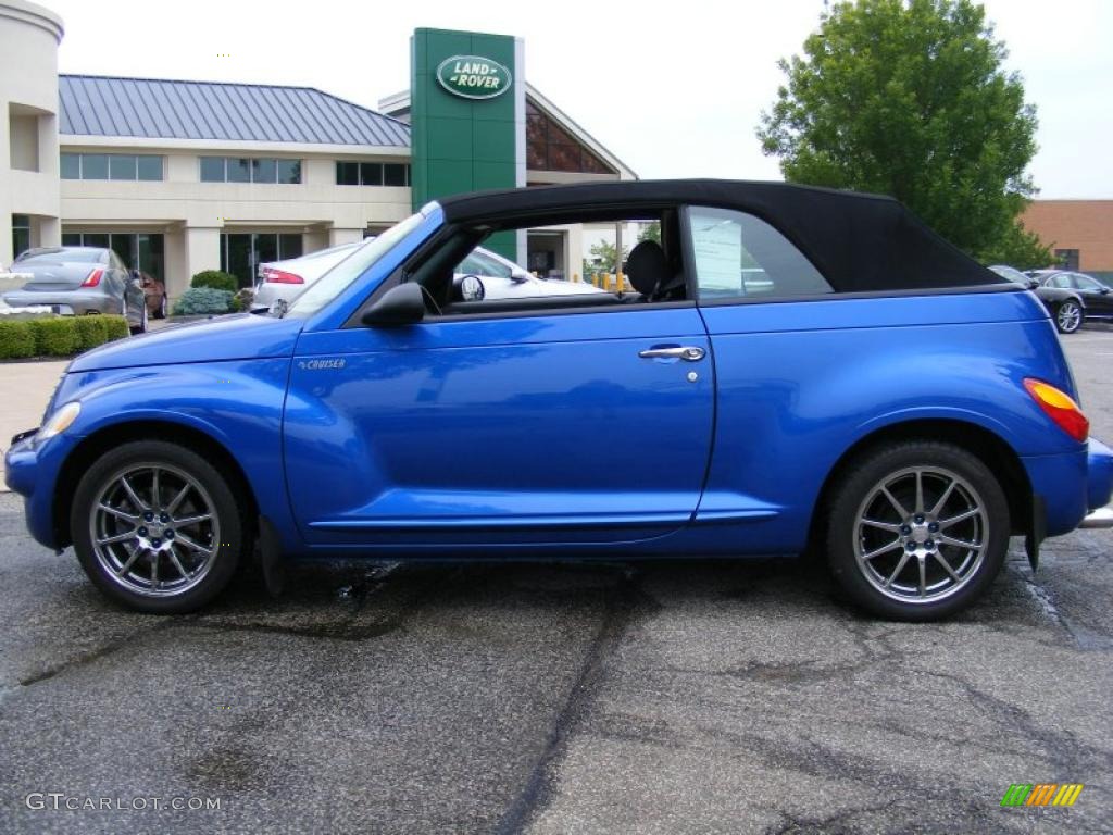 2005 PT Cruiser Convertible - Electric Blue Pearl / Dark Slate Gray photo #2