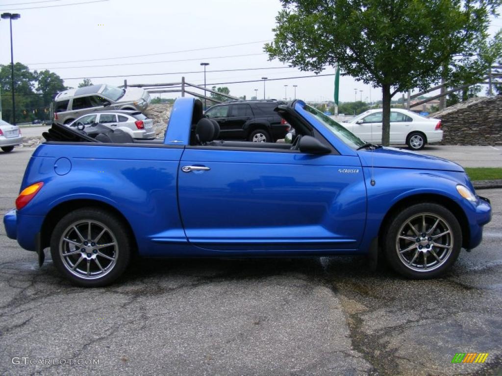 2005 PT Cruiser Convertible - Electric Blue Pearl / Dark Slate Gray photo #7