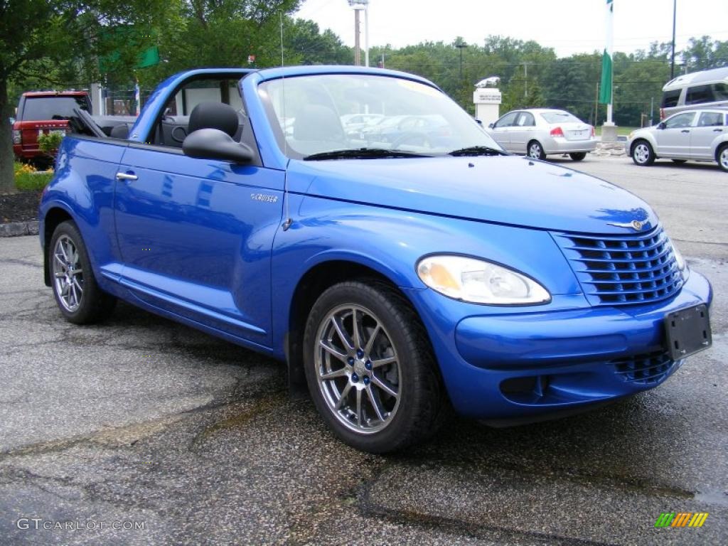 2005 PT Cruiser Convertible - Electric Blue Pearl / Dark Slate Gray photo #8