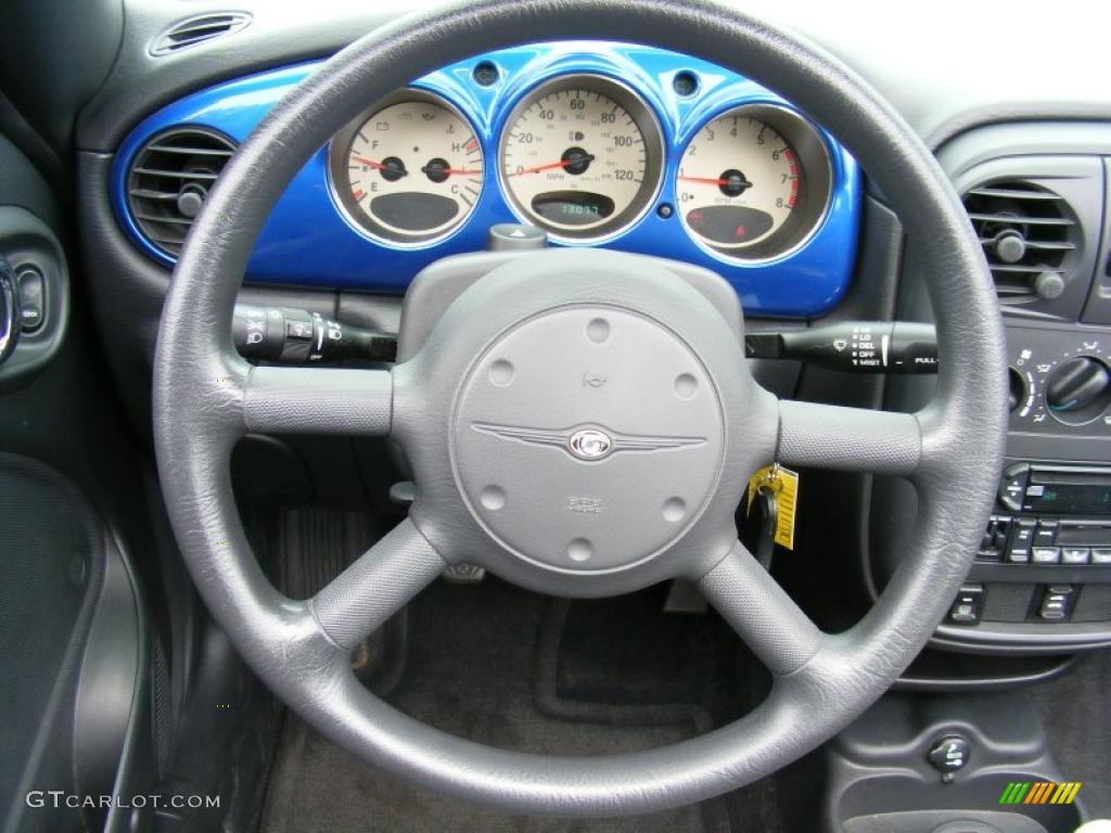 2005 PT Cruiser Convertible - Electric Blue Pearl / Dark Slate Gray photo #17