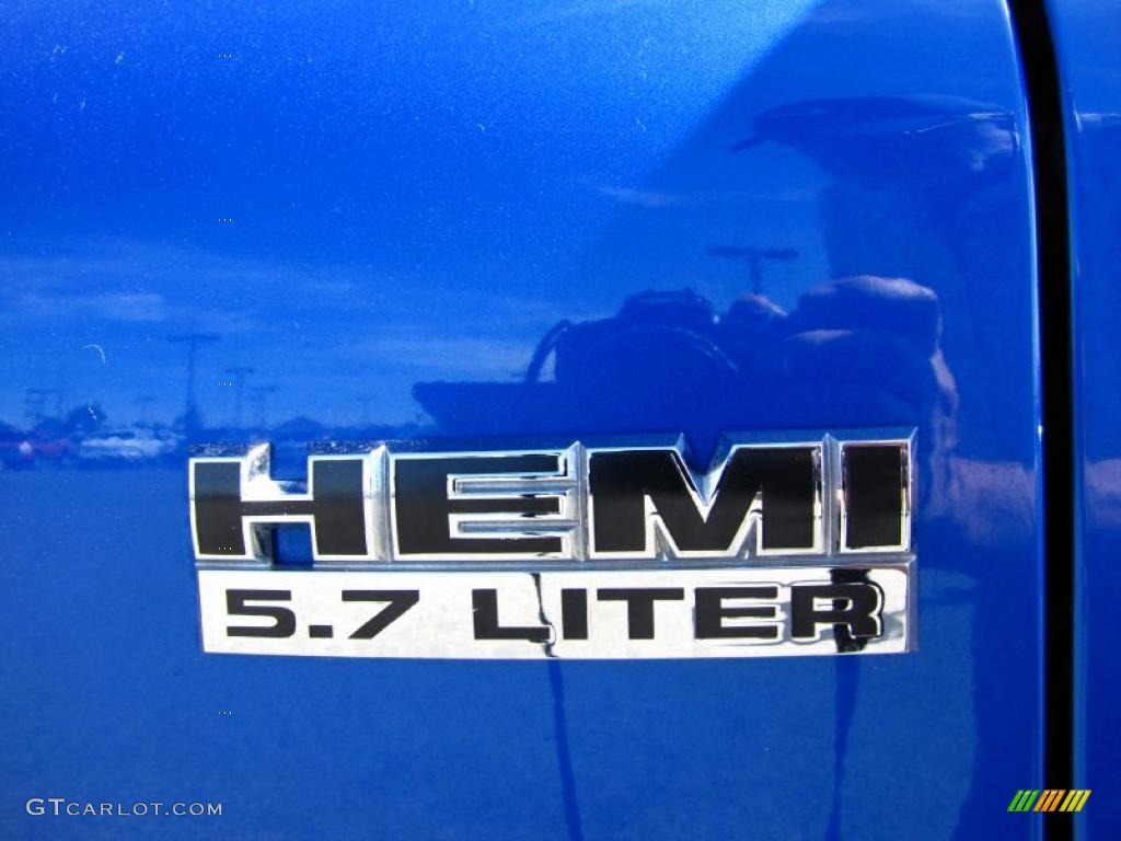 2007 Ram 1500 Big Horn Edition Quad Cab 4x4 - Electric Blue Pearl / Medium Slate Gray photo #16