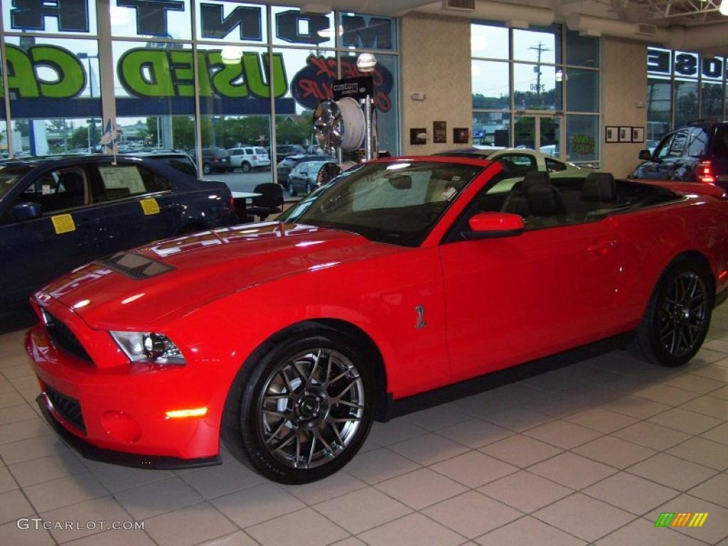 2011 Mustang Shelby GT500 SVT Performance Package Convertible - Race Red / Charcoal Black/Black photo #4