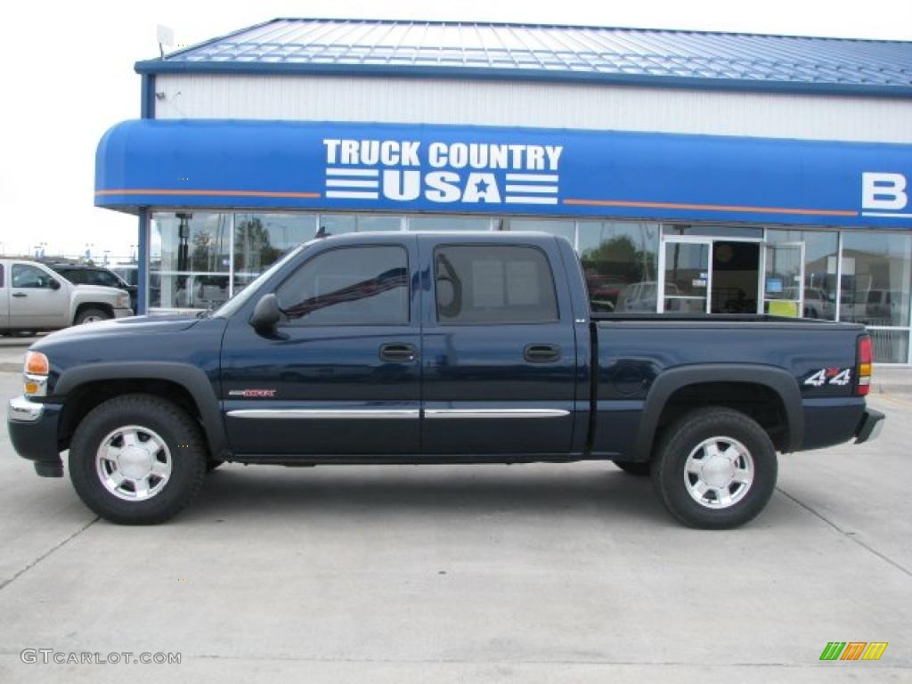 2006 Sierra 1500 SLE Crew Cab 4x4 - Deep Blue Metallic / Dark Pewter photo #1