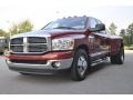 2009 Inferno Red Crystal Pearl Dodge Ram 3500 Big Horn Edition Quad Cab Dually  photo #1