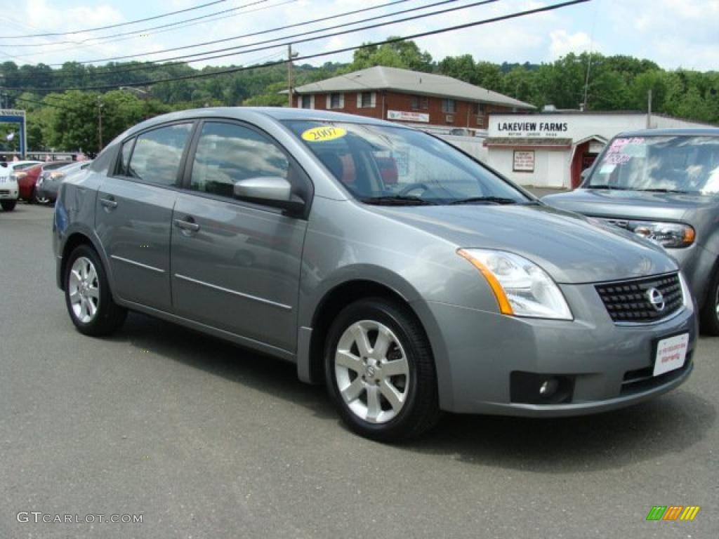2007 Sentra 2.0 SL - Magnetic Gray / Charcoal/Steel photo #3