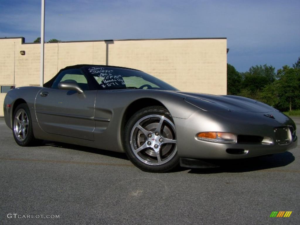 2001 Corvette Convertible - Light Pewter Metallic / Light Gray photo #1