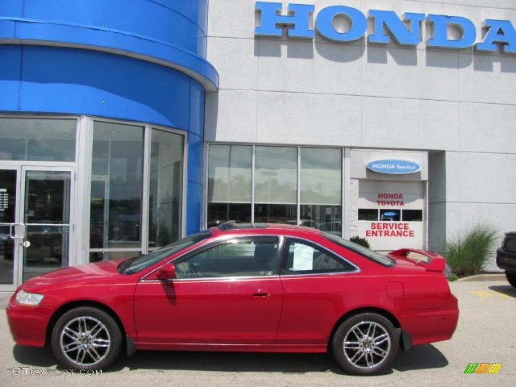 2001 Accord EX Coupe - San Marino Red / Ivory photo #5