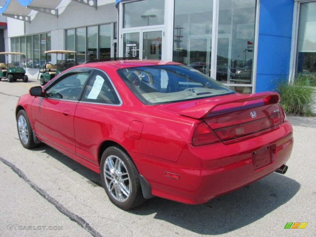 2001 Accord EX Coupe - San Marino Red / Ivory photo #6