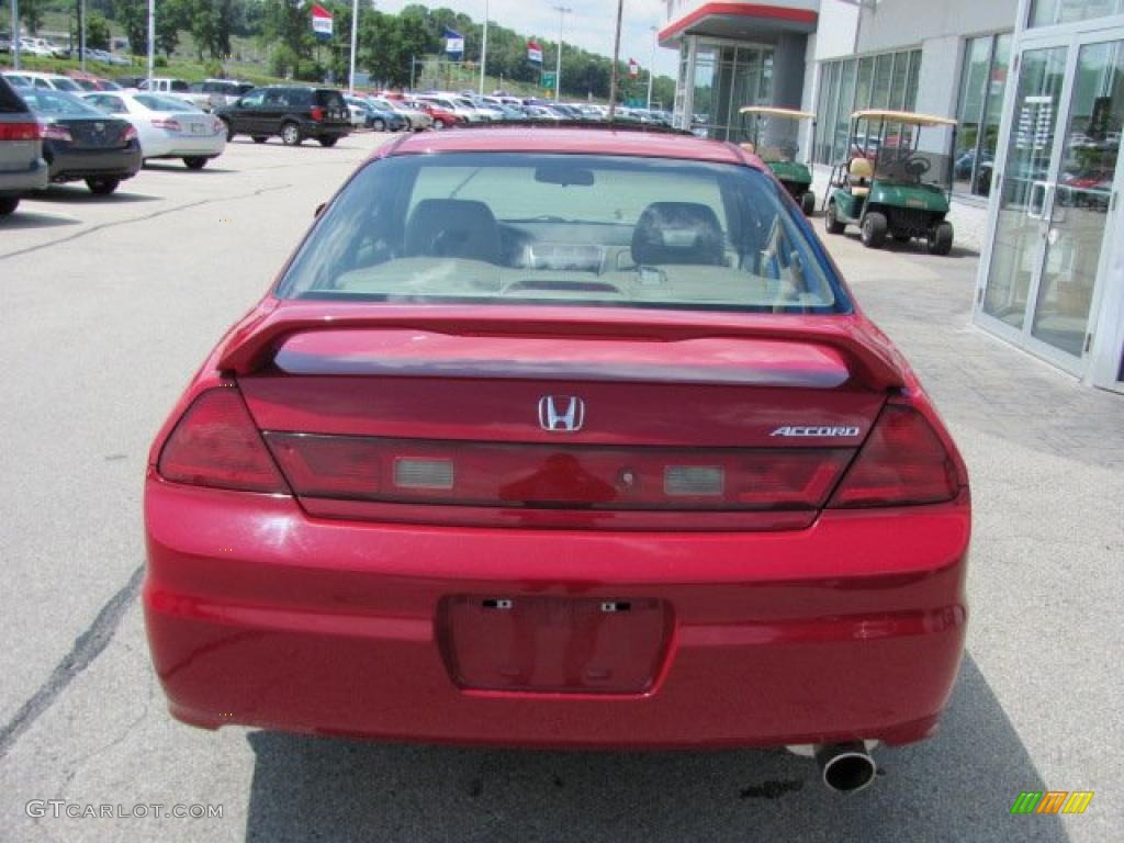 2001 Accord EX Coupe - San Marino Red / Ivory photo #7