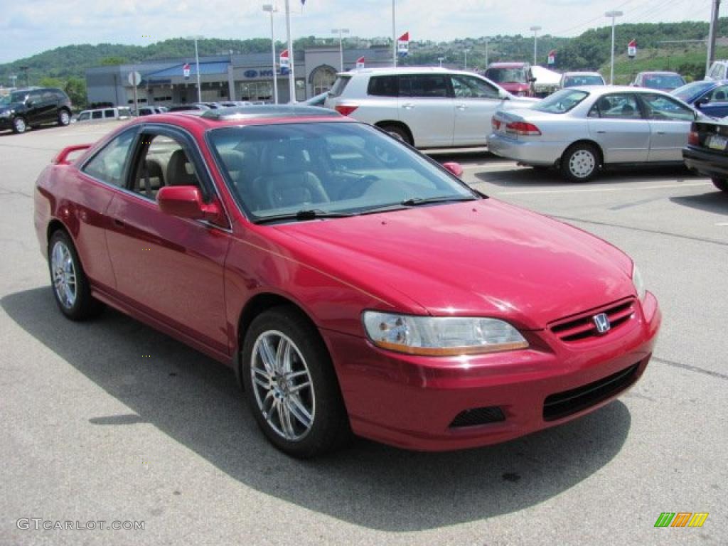 2001 Accord EX Coupe - San Marino Red / Ivory photo #10