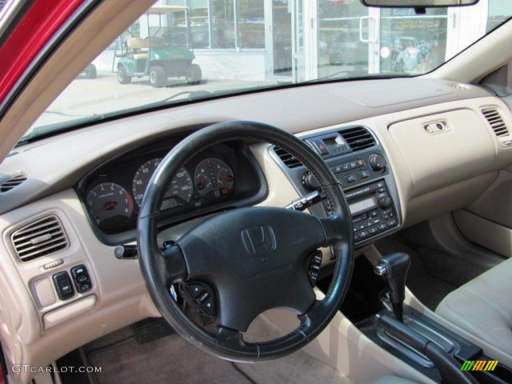 2001 Accord EX Coupe - San Marino Red / Ivory photo #15