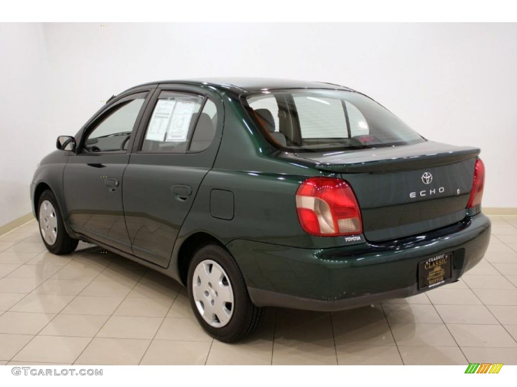 2001 ECHO Sedan - Electric Green / Shadow Gray photo #5