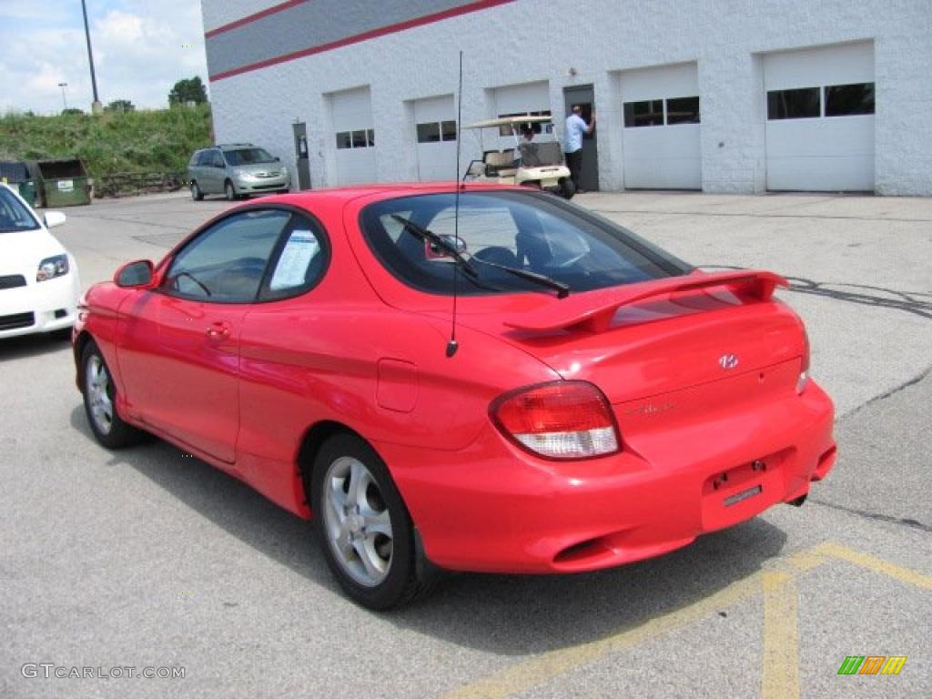 2001 Tiburon  - Cardinal Red / Black/Gray photo #5