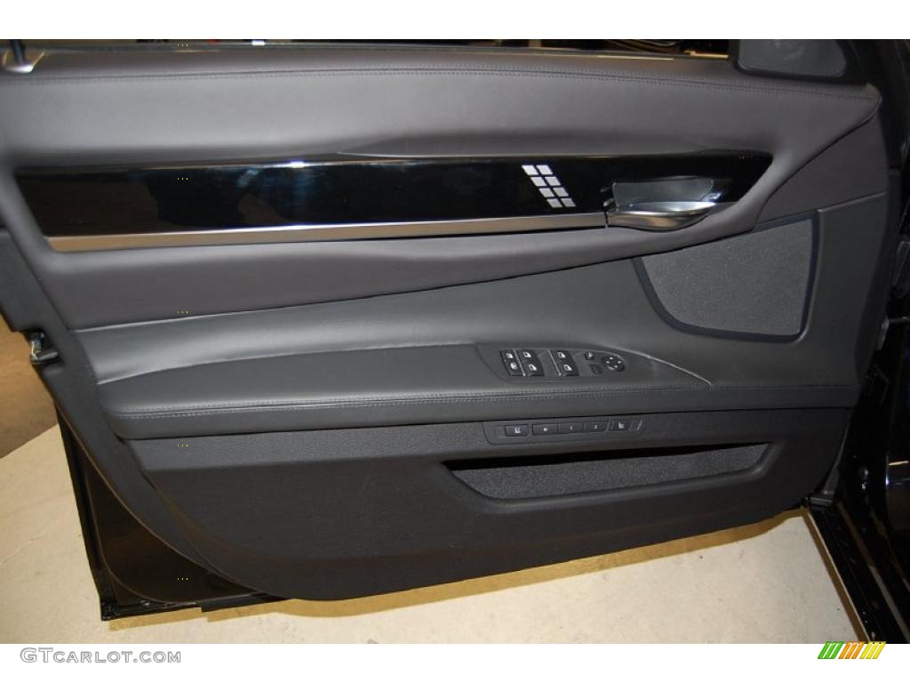 2011 BMW 7 Series Alpina B7 LWB Black Nappa Leather Door Panel Photo #31877474