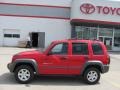 2002 Flame Red Jeep Liberty Sport  photo #2