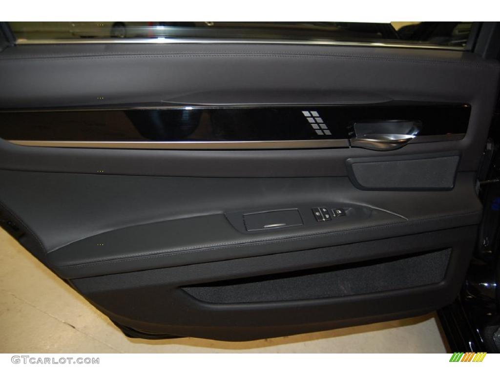 2011 BMW 7 Series Alpina B7 LWB Black Nappa Leather Door Panel Photo #31877538
