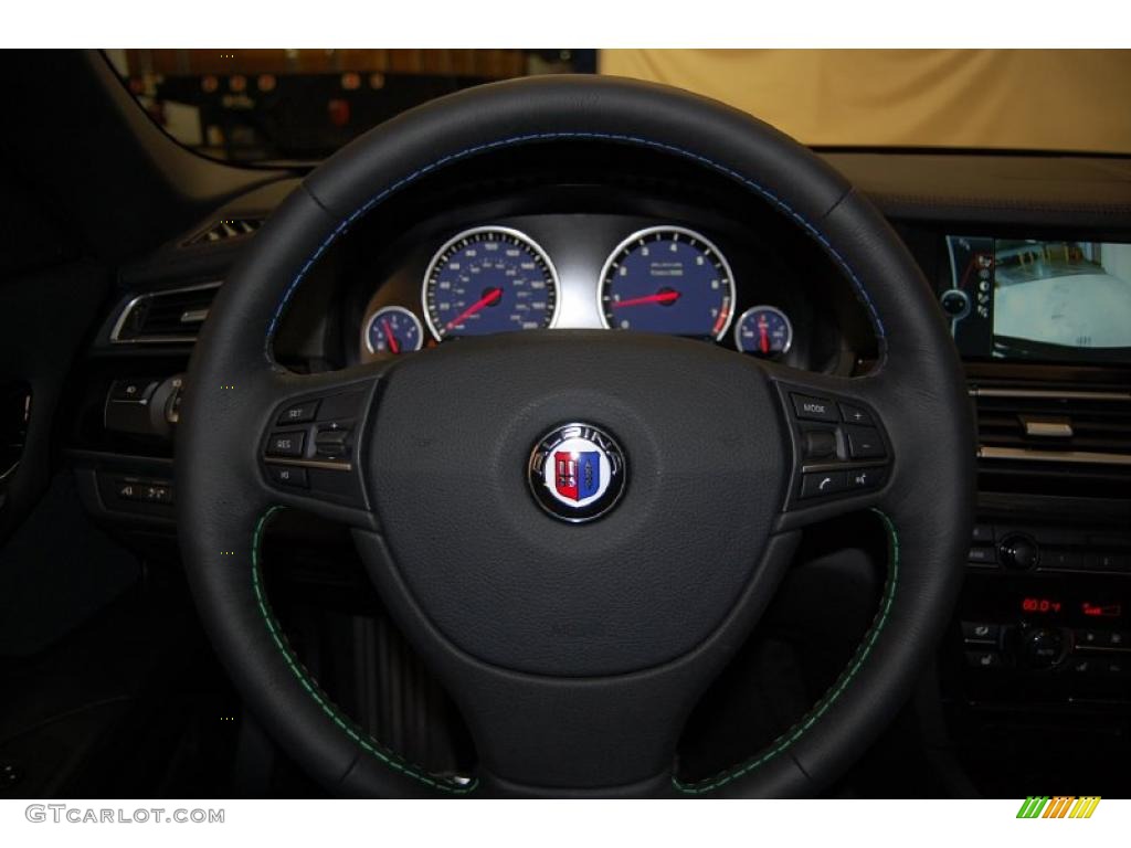2011 BMW 7 Series Alpina B7 LWB Black Nappa Leather Steering Wheel Photo #31877582
