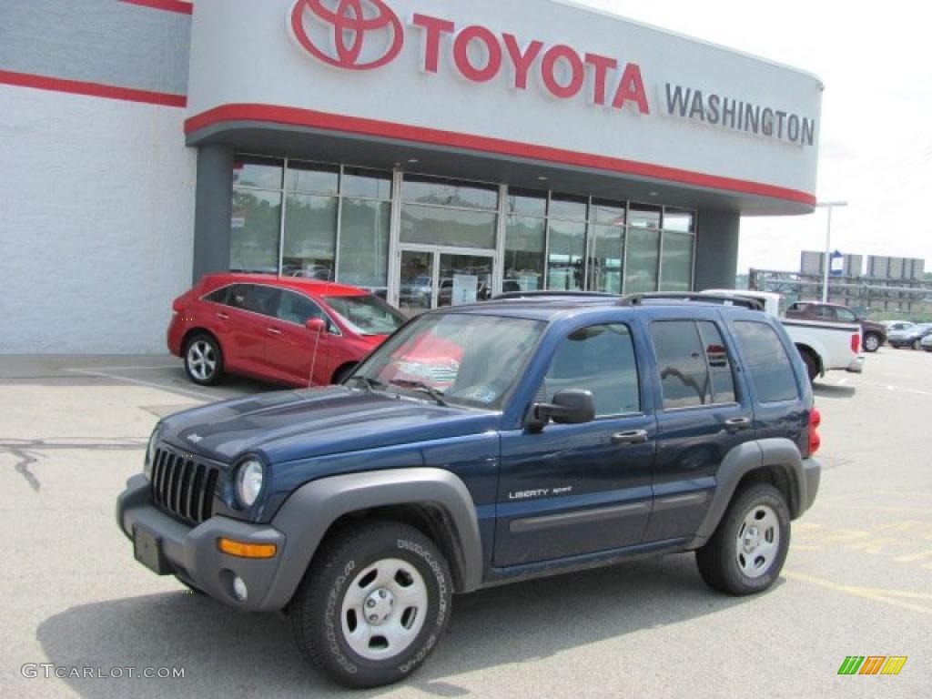 2003 Liberty Sport 4x4 - Patriot Blue Pearl / Dark Slate Gray photo #1