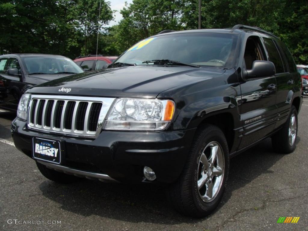 2004 Grand Cherokee Limited 4x4 - Brillant Black Crystal Pearl / Sandstone photo #1