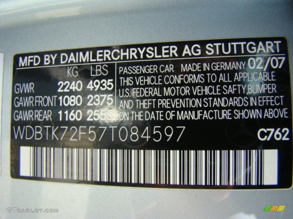 2007 CLK 550 Cabriolet - Diamond Silver Metallic / Ash photo #15