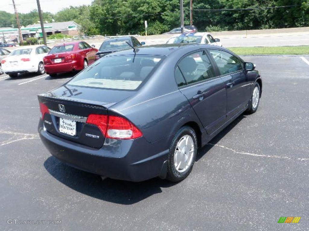 2009 Civic Hybrid Sedan - Magnetic Pearl / Blue photo #4