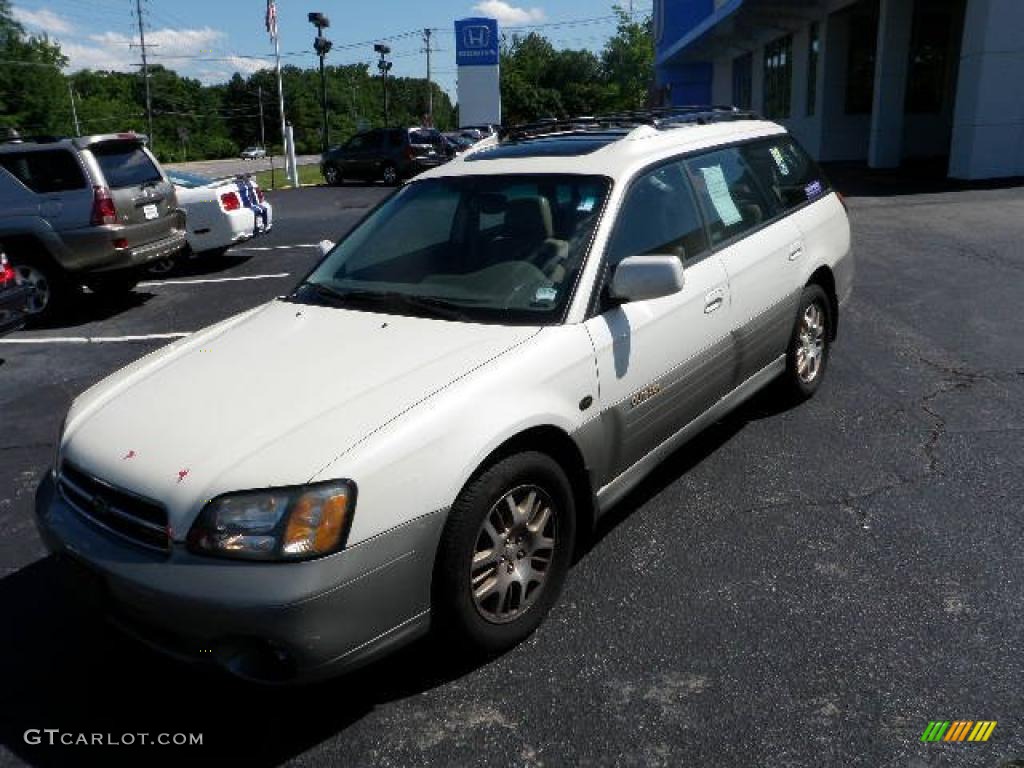 2002 Outback 3.0 L.L.Bean Edition Wagon - White Frost Pearl / Beige photo #3