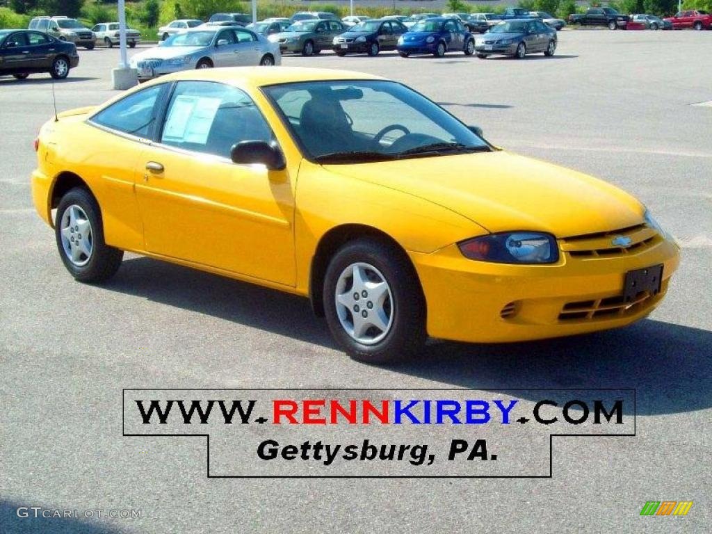 2003 Cavalier Coupe - Yellow / Graphite Gray photo #1