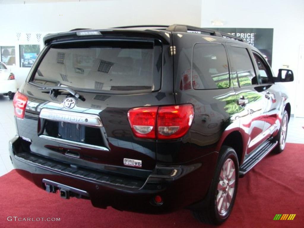 2008 Sequoia Platinum 4WD - Black / Graphite photo #10