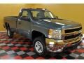 2007 Blue Granite Metallic Chevrolet Silverado 2500HD Work Truck Regular Cab 4x4  photo #1