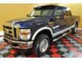 2008 Dark Blue Pearl Metallic Ford F350 Super Duty Lariat Crew Cab 4x4  photo #3