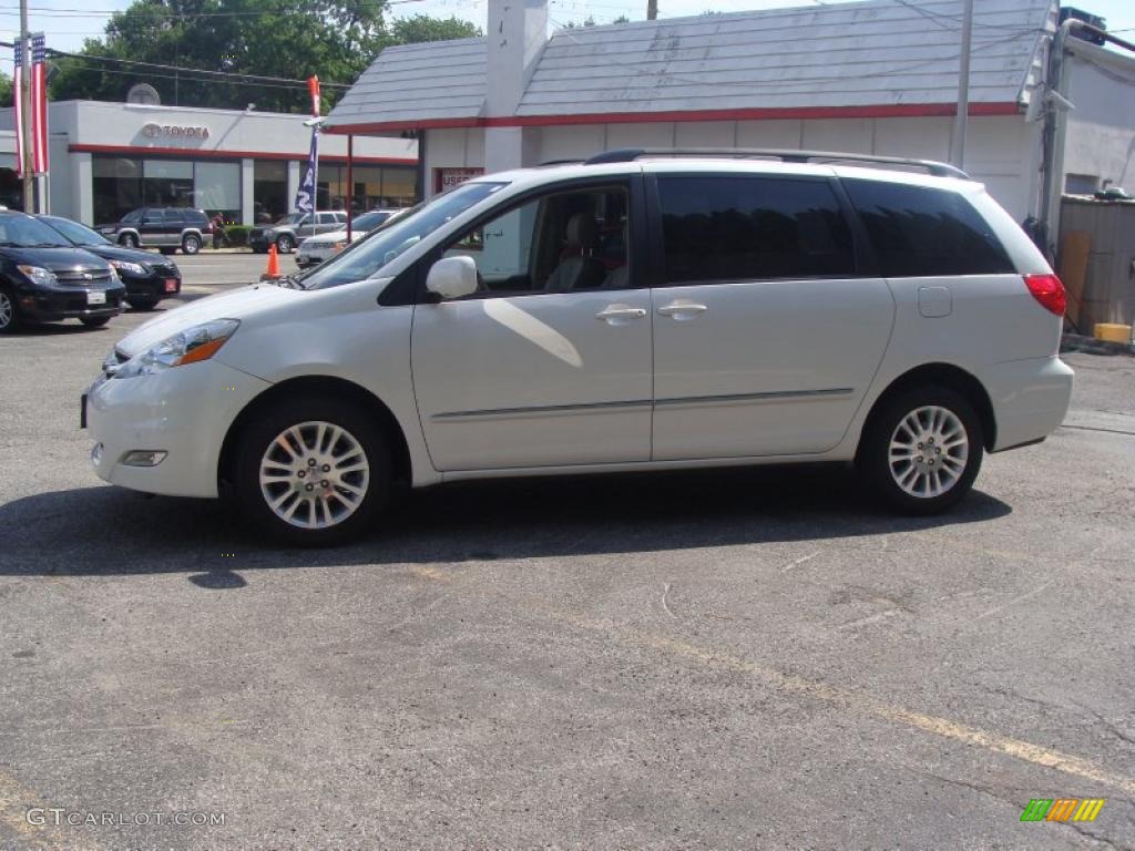 2007 Sienna XLE Limited AWD - Arctic Frost Pearl White / Taupe photo #4