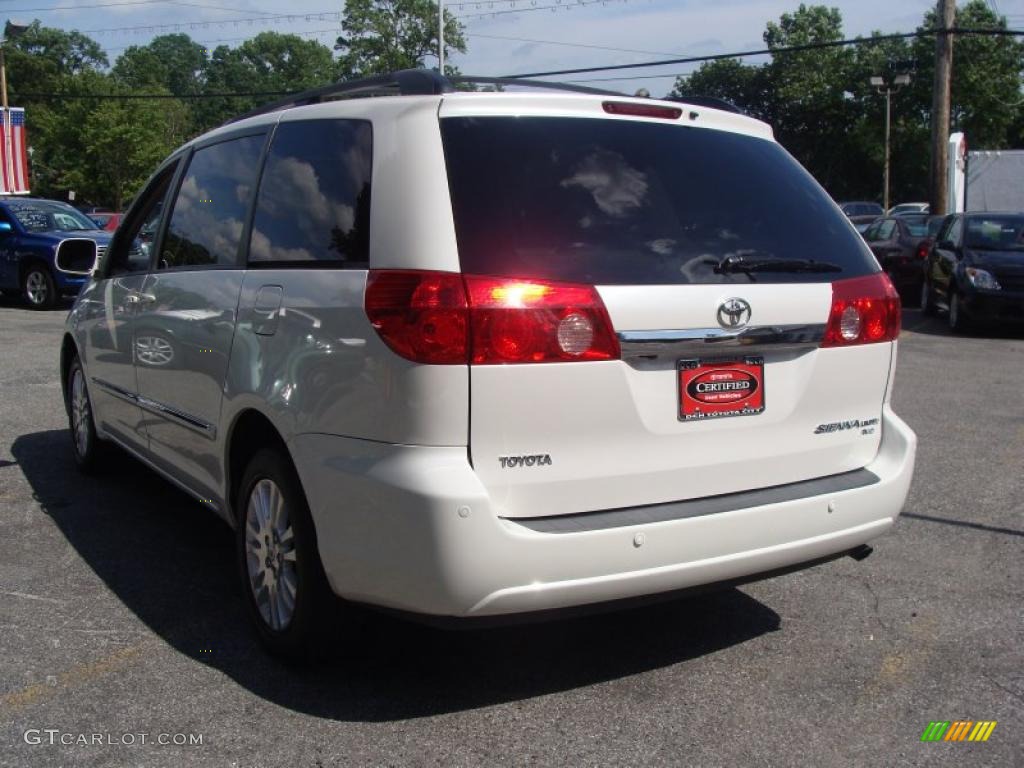 2007 Sienna XLE Limited AWD - Arctic Frost Pearl White / Taupe photo #5