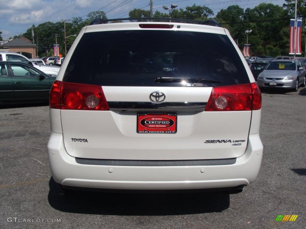 2007 Sienna XLE Limited AWD - Arctic Frost Pearl White / Taupe photo #8