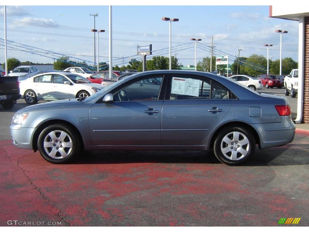 2009 Sonata GLS - Slate Blue / Camel photo #2