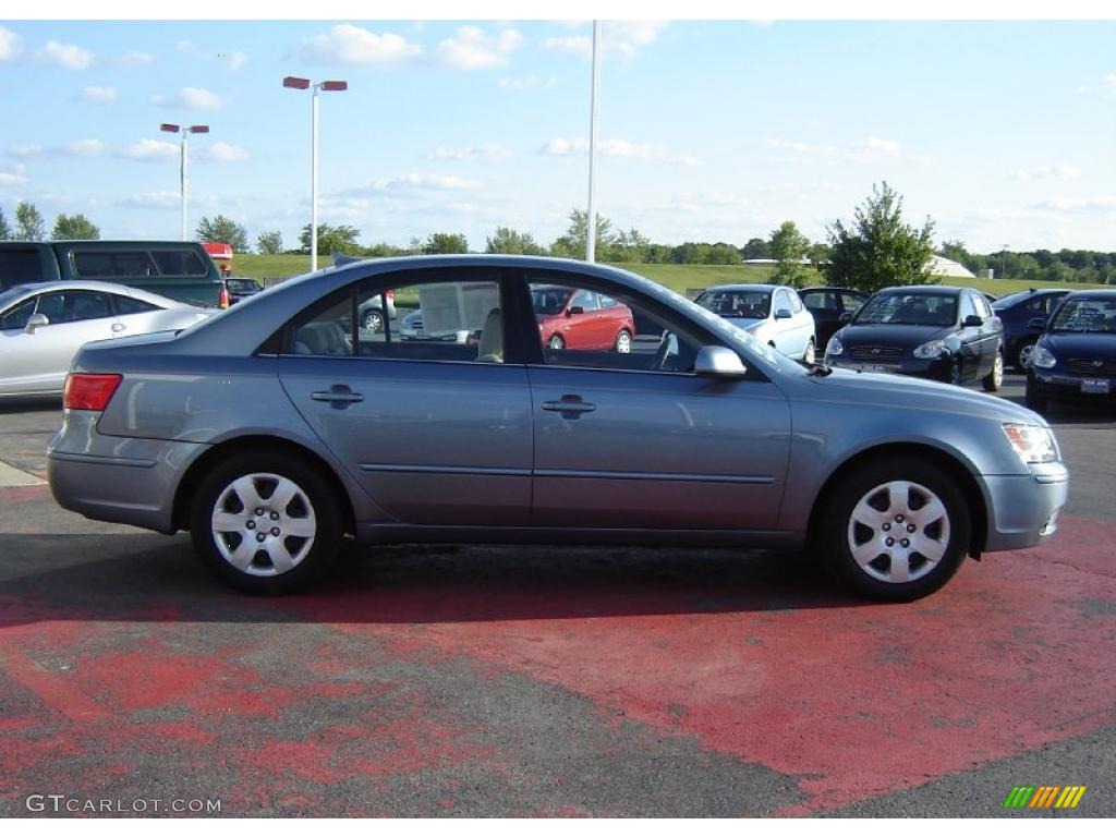 2009 Sonata GLS - Slate Blue / Camel photo #6