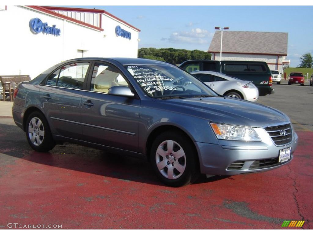 2009 Sonata GLS - Slate Blue / Camel photo #7