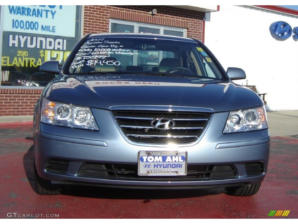 2009 Sonata GLS - Slate Blue / Camel photo #8