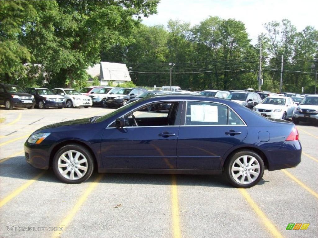 2007 Accord SE V6 Sedan - Royal Blue Pearl / Gray photo #24