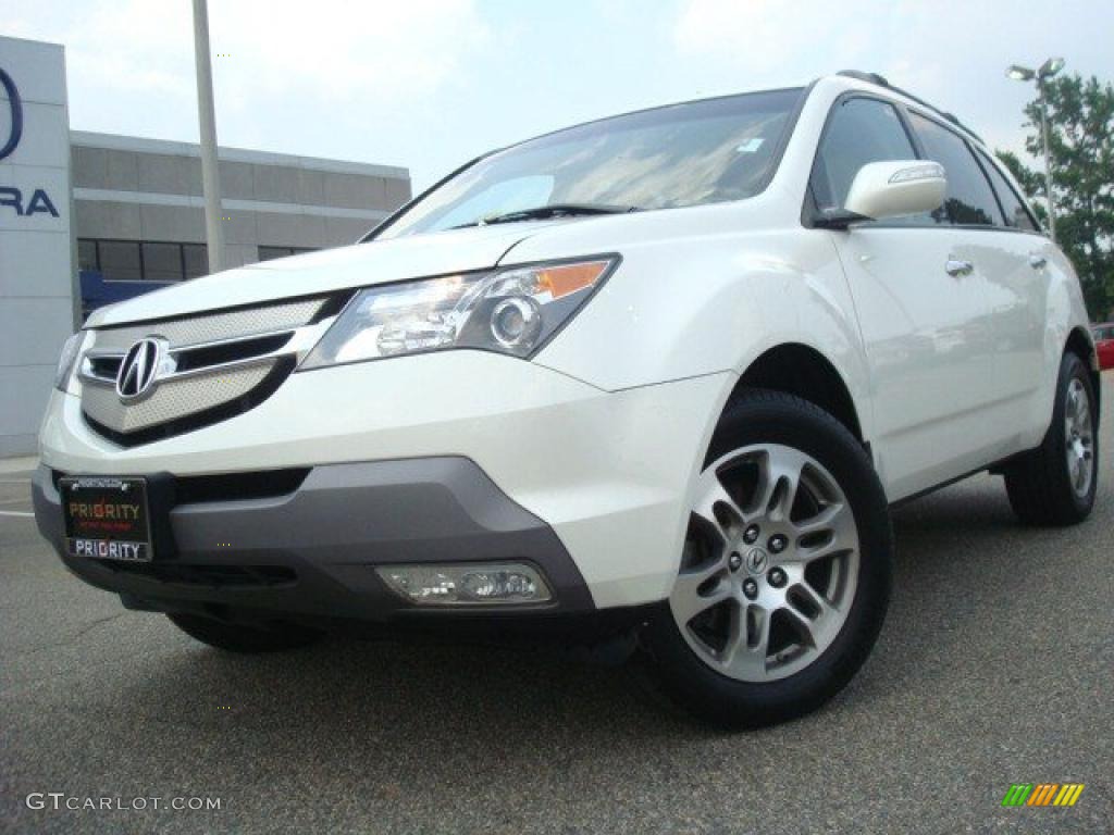 Aspen White Pearl Acura MDX