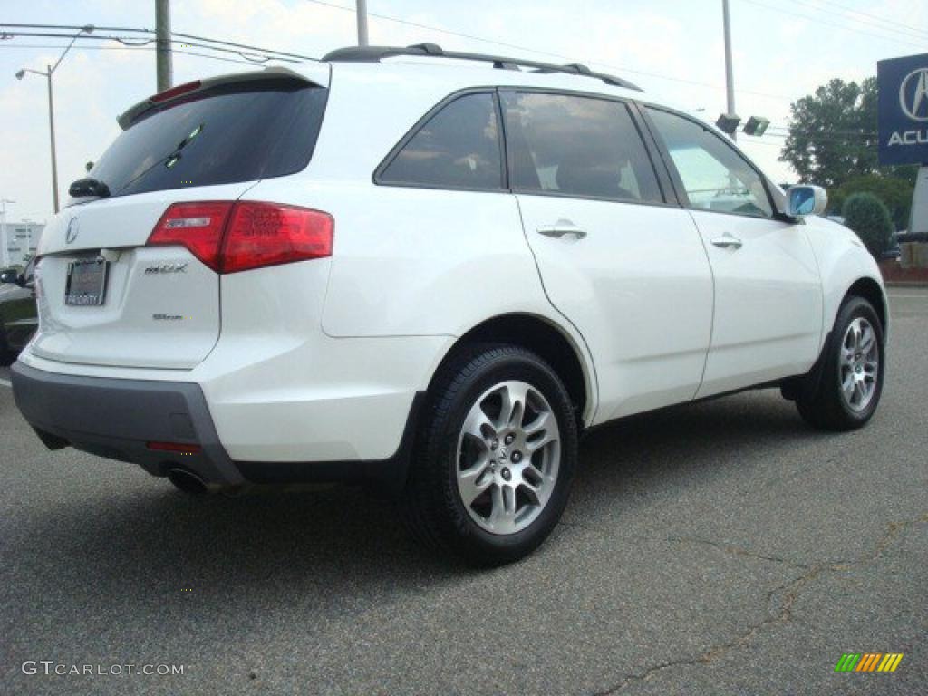 2007 MDX Technology - Aspen White Pearl / Taupe photo #6