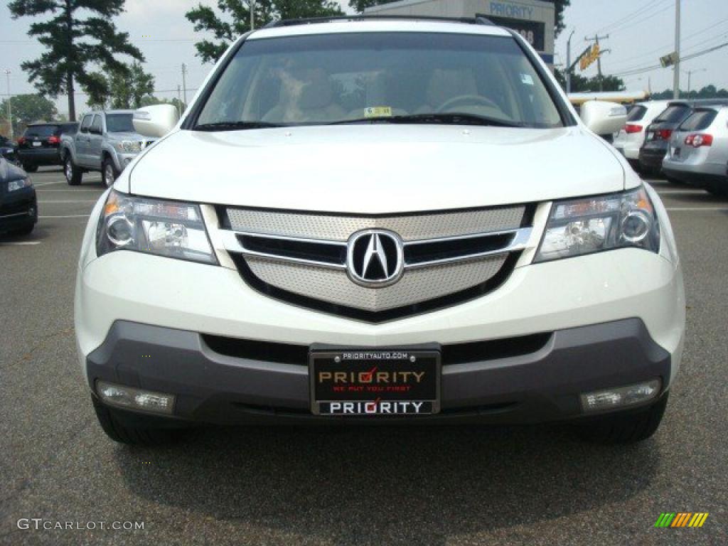 2007 MDX Technology - Aspen White Pearl / Taupe photo #9