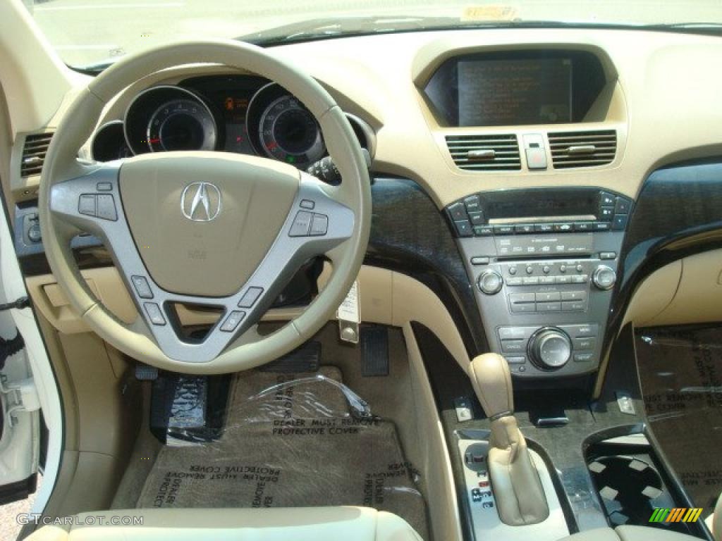 2007 MDX Technology - Aspen White Pearl / Taupe photo #14