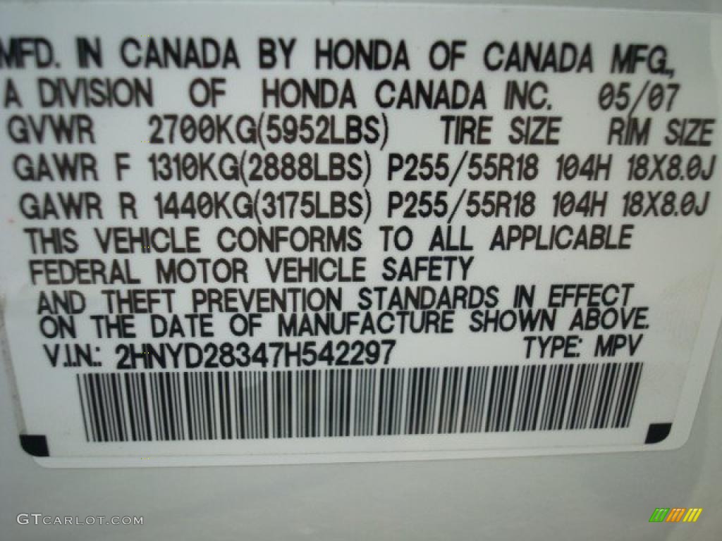 2007 MDX Technology - Aspen White Pearl / Taupe photo #27