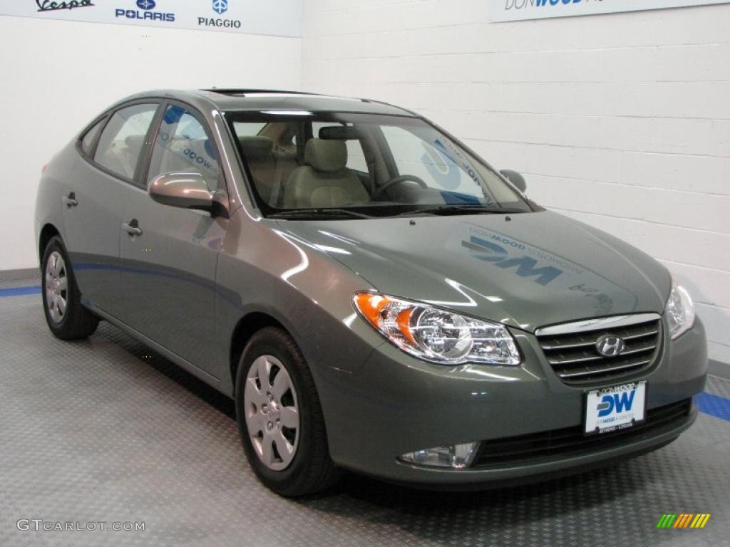 2009 Elantra GLS Sedan - Carbon Gray / Beige photo #1