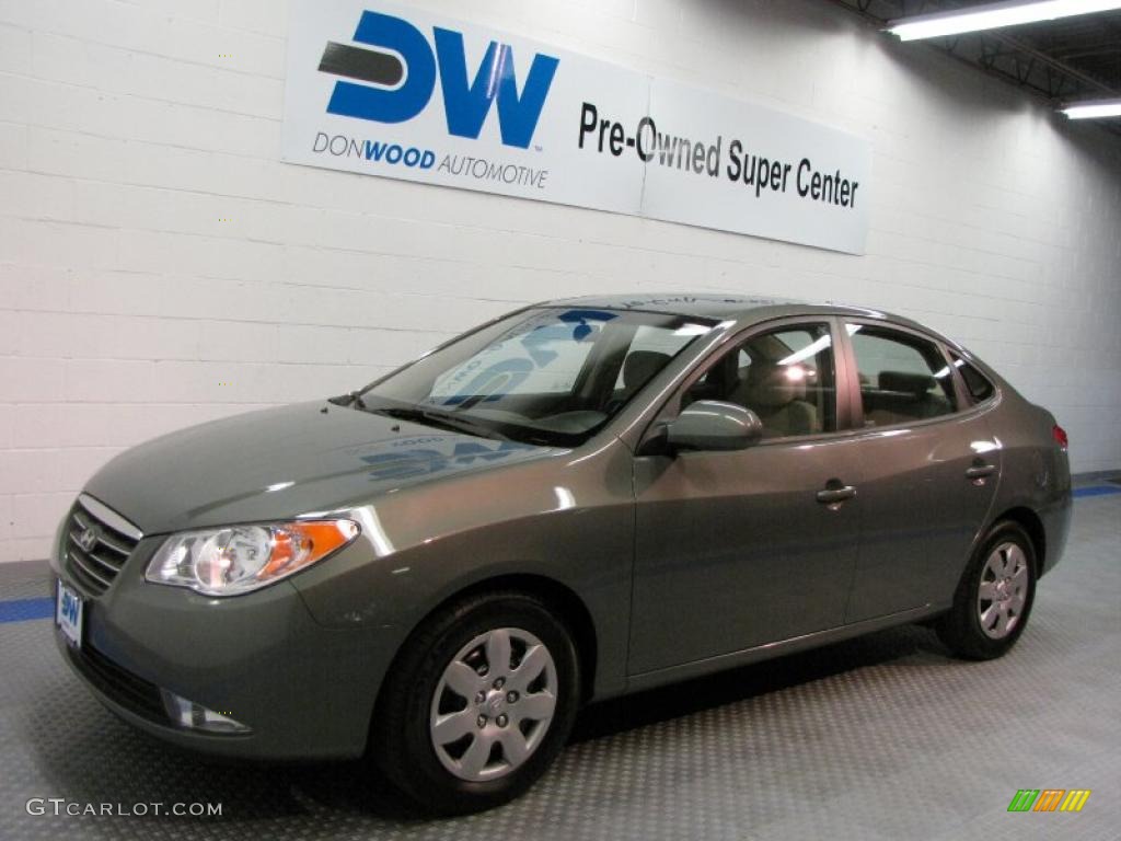 2009 Elantra GLS Sedan - Carbon Gray / Beige photo #2